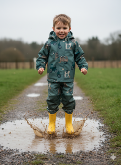 Name it softshell vaikiškas kelnių ir striukės komplektas "Žalias traktorius"
