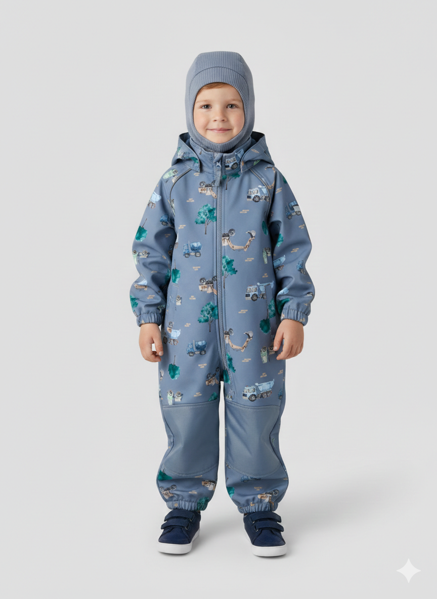 Name it softshell kombinezonas vaikams "Mėlynas sunkvežimis"