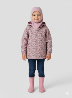 Name it vaikiška dvisluoksnė organinės medvilnės pavasario kepurė „Dūminė melsva"