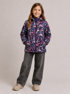 NAUJIENA Name it softshell striukė mergaitėms "Margos gėlės"