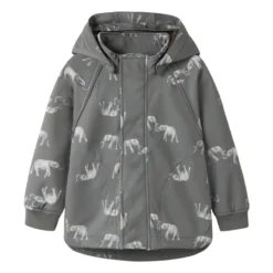 NAUJIENA Name it softshell vaikiškas kelnių ir striukės komplektas "Pilkas drambliukas" - Image 9